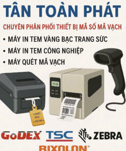 CTY TÂN TOÀN PHÁT NHÀ PHÂN PHỐI THIẾT BỊ BÁN HÀNG & MÃ VẠCH ✅ Thiết bị mã số mã vạch ✅ Máy in hoá đơn, máy in tem nhãn, máy in mã vạch, máy in công nghiệp (Xprinter, Godex, TSC, Zebra, Honeywell, Zewel…) ✅ Máy đọc mã vạch 1D – 2D ✅ Máy POS tính tiền